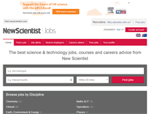 Tablet Screenshot of jobs.newscientist.com